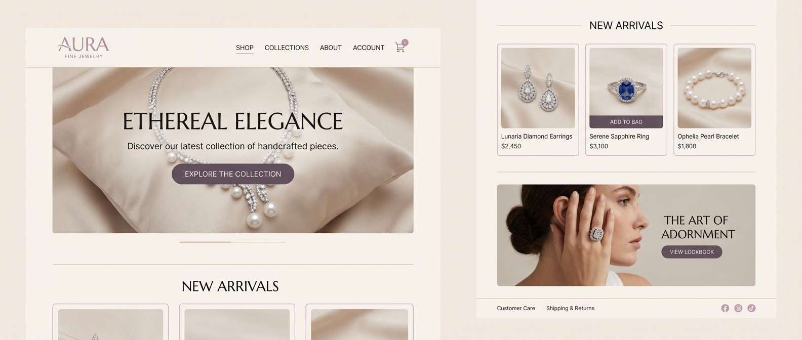 jewelry ecommerce ui