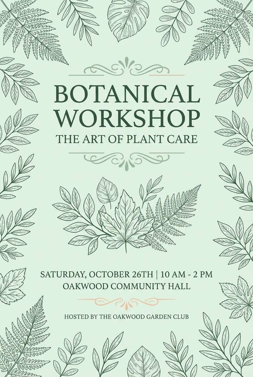 garden workshop poster