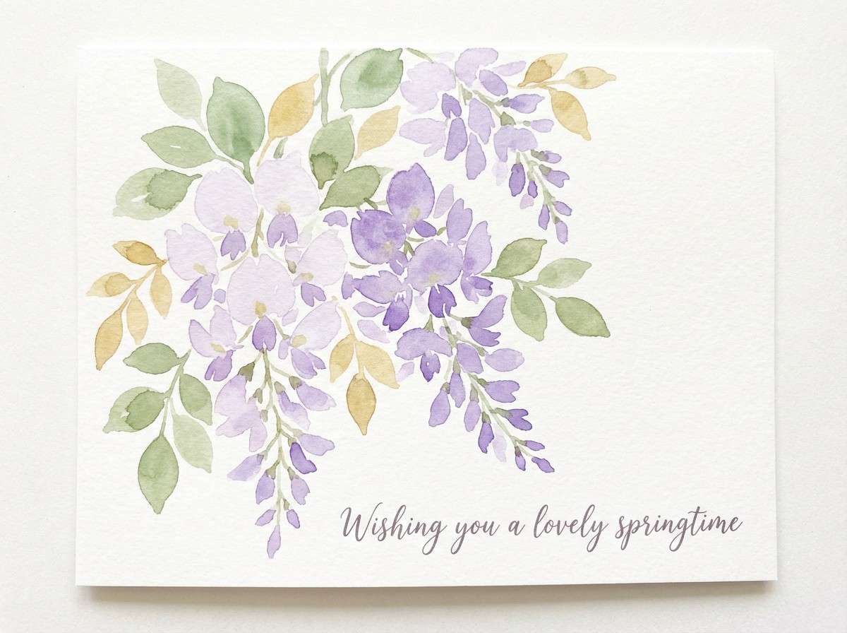 wisteria greeting card