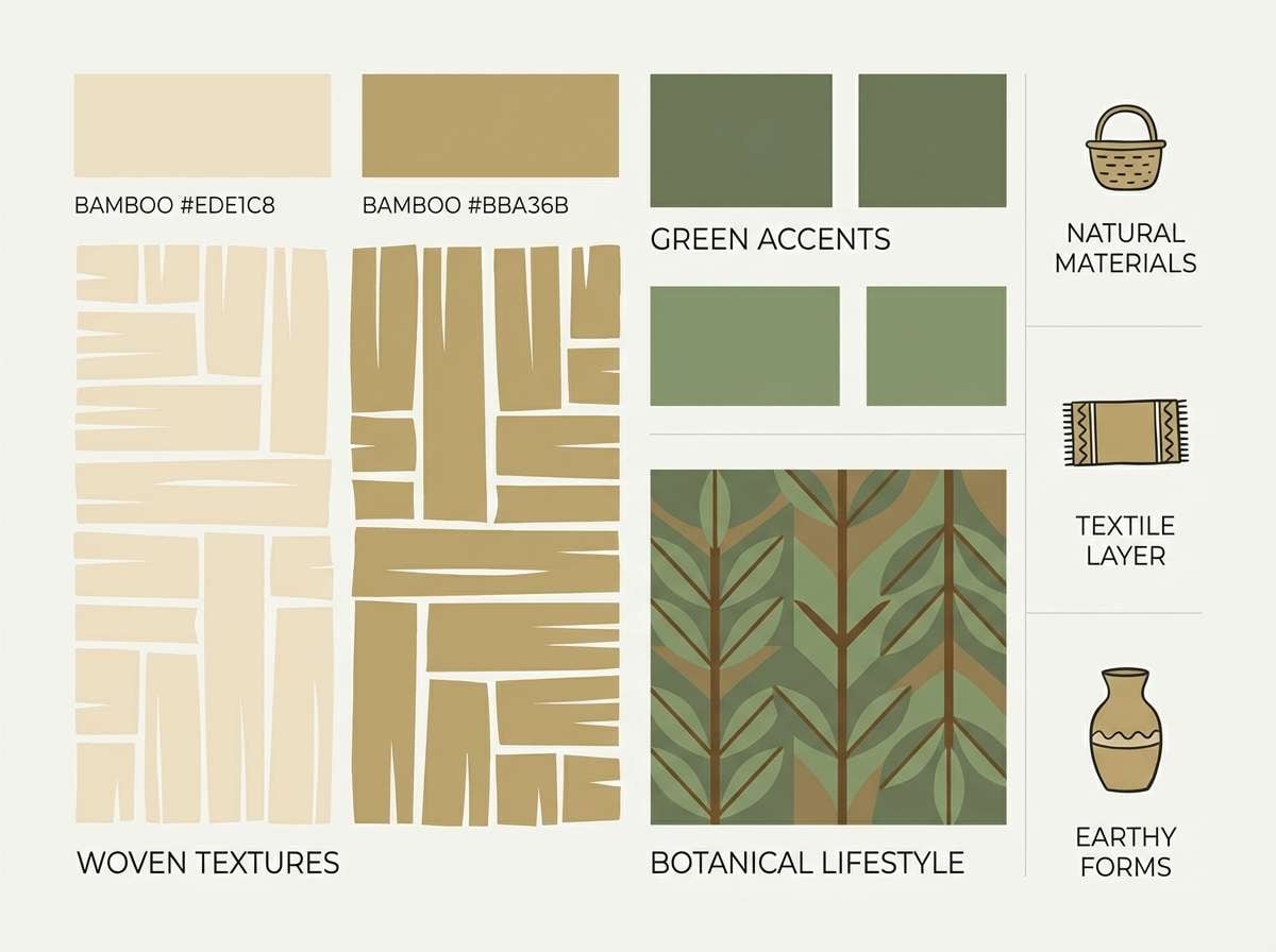 rattan moodboard graphic
