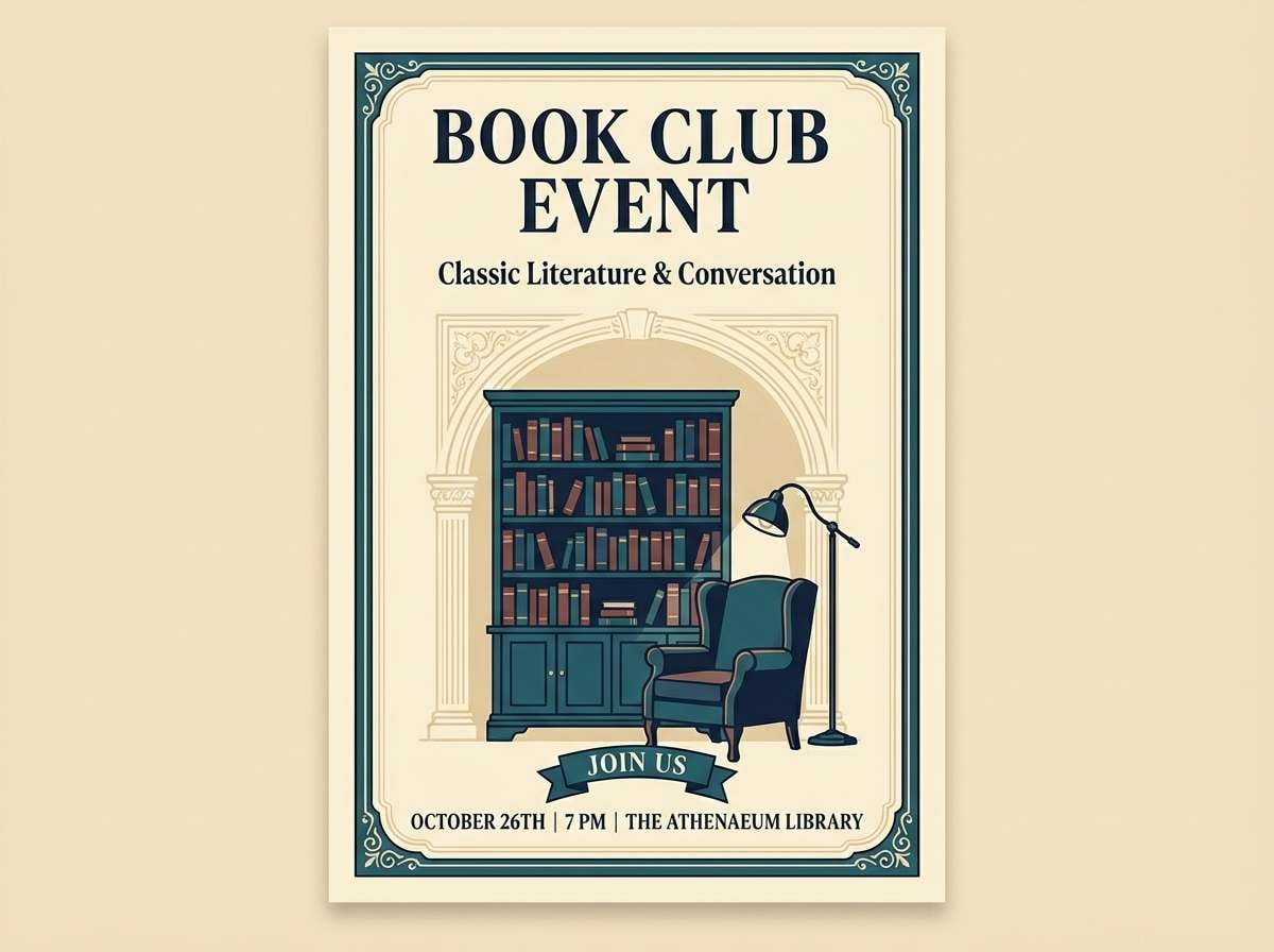 peacock book club flyer