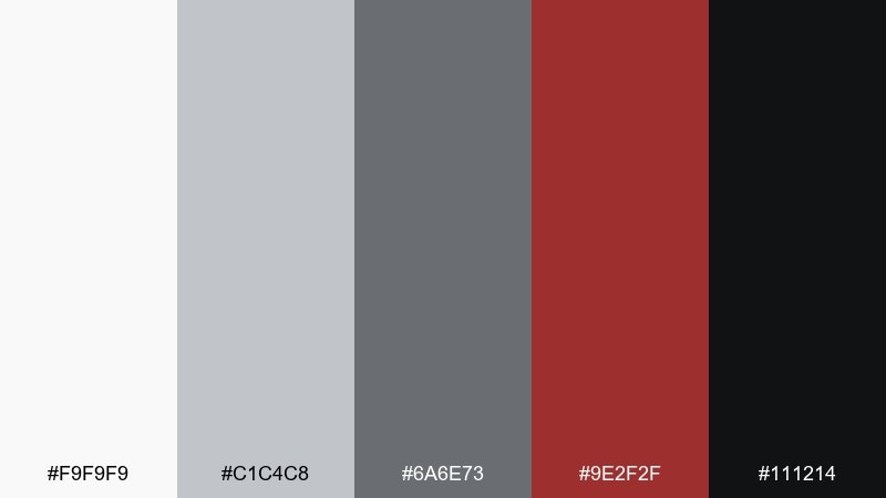 granite pepper color palette with hex codes