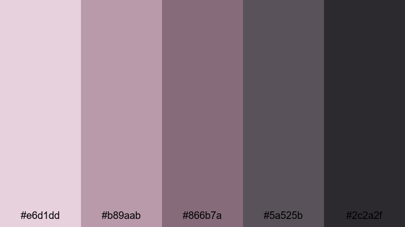 grape quartz boutique color palette with hex codes