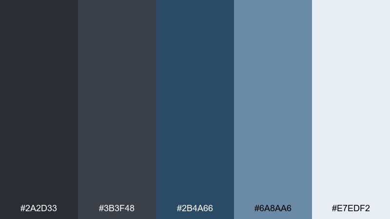 graphite blossom color palette with hex codes
