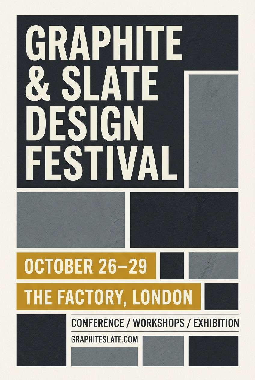 graphite mustard event poster