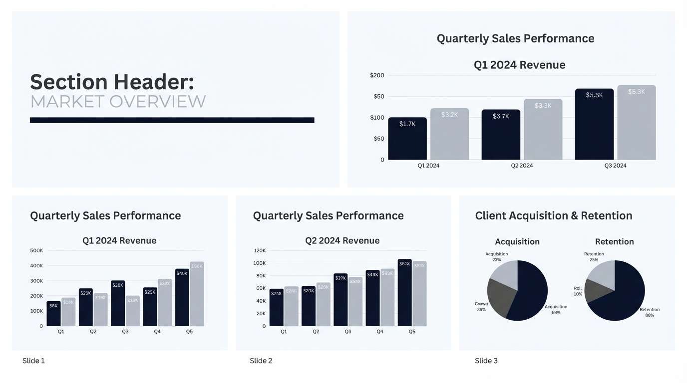 minimal report slide