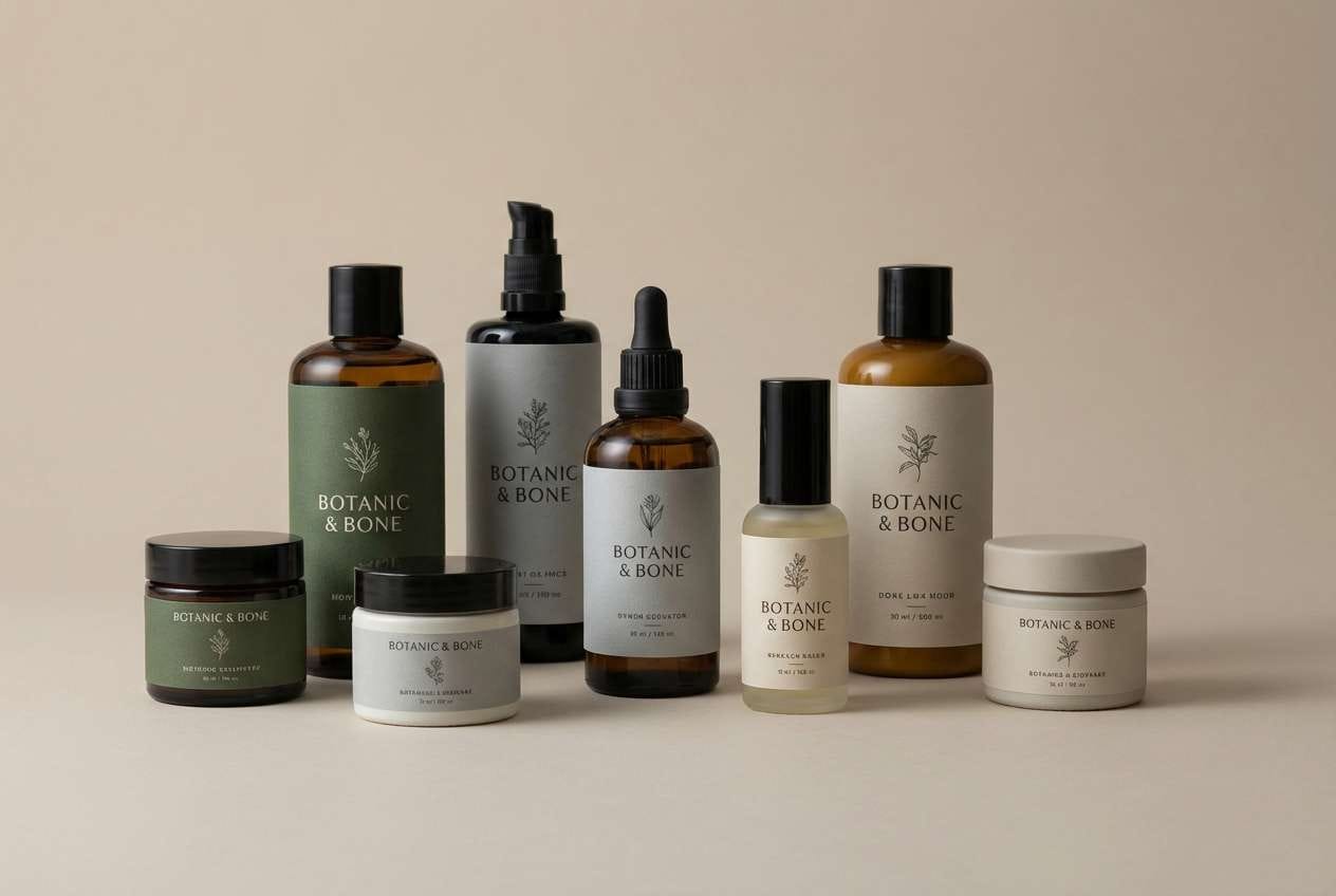 mossy skincare packaging