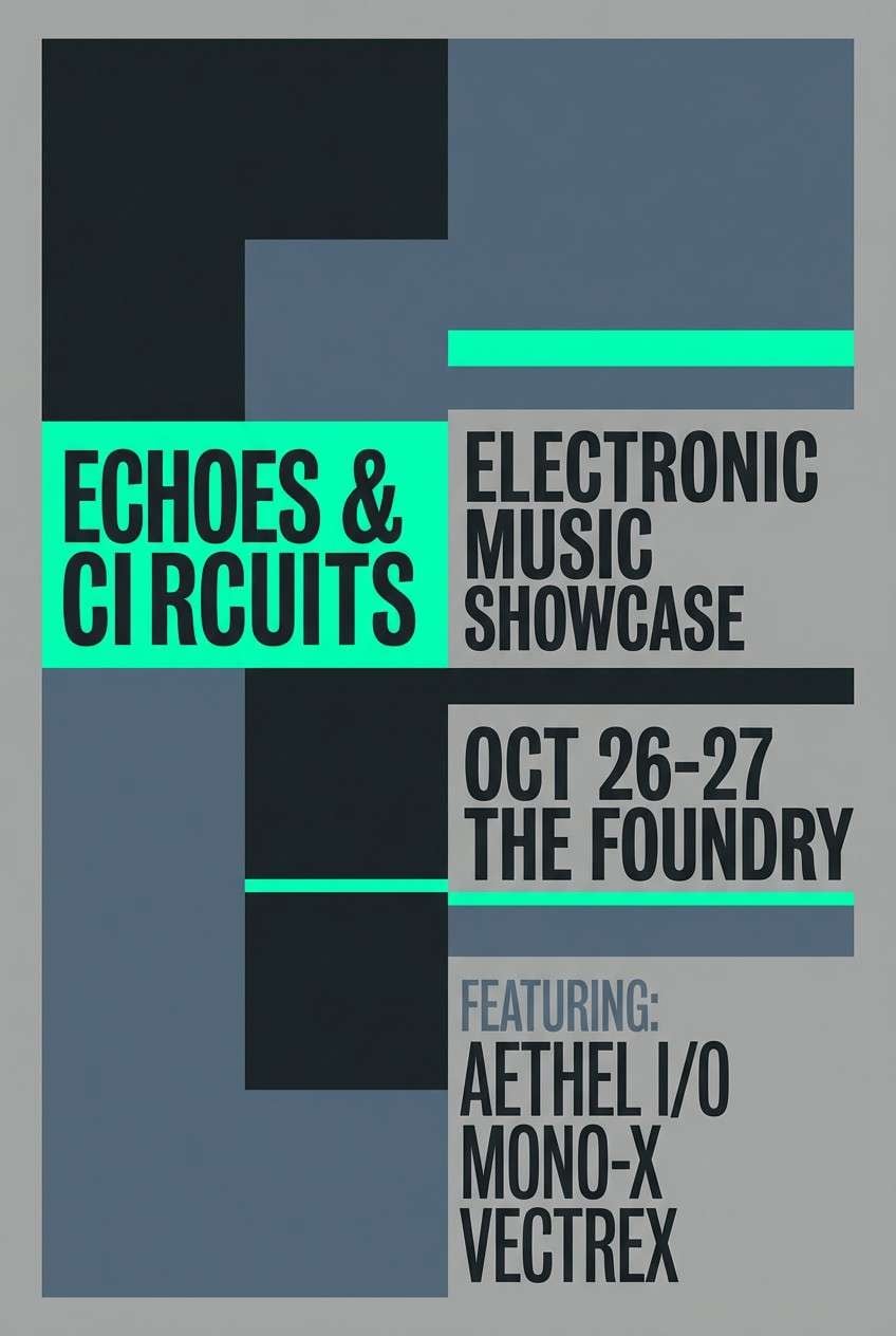 noir neon event poster