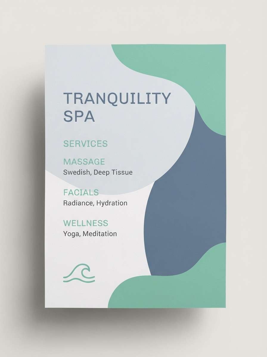 seafoam spa flyer design