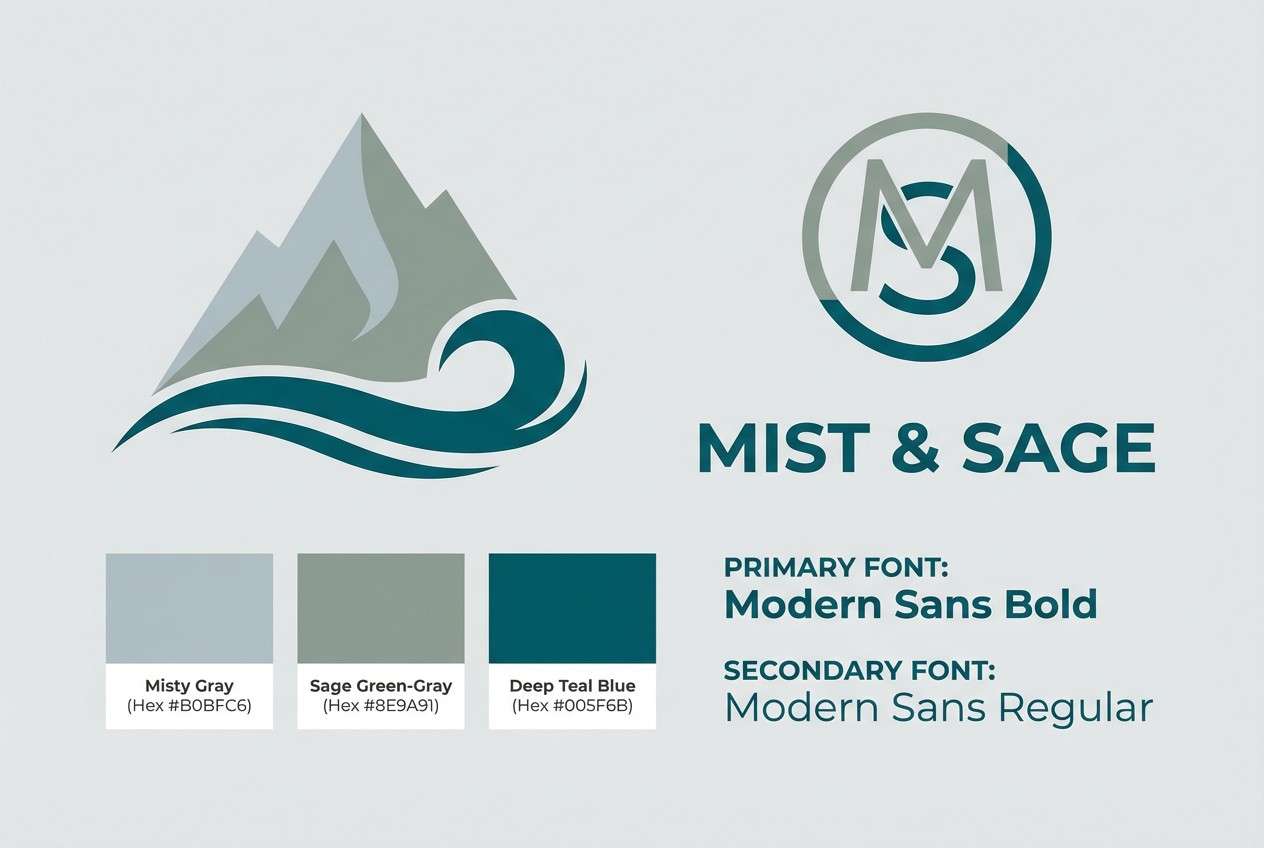 wellness brand kit layout