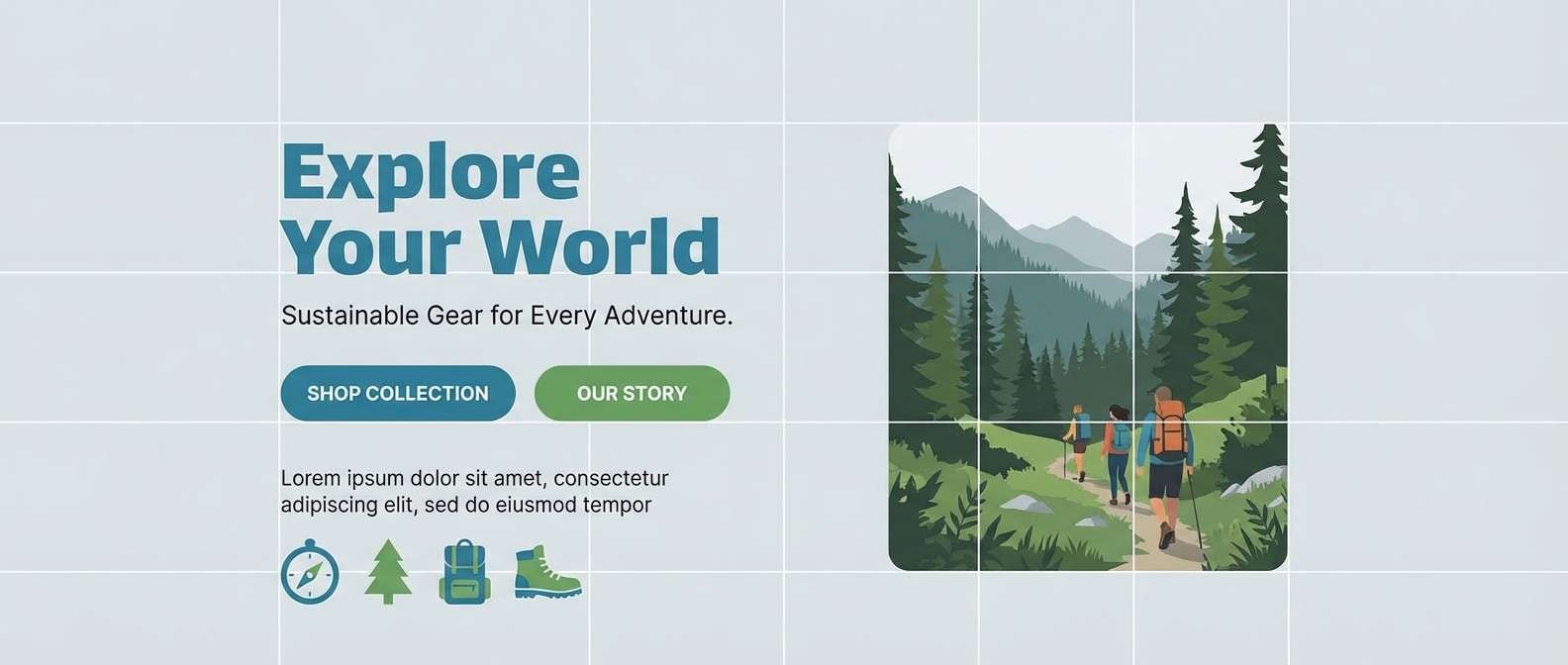 outdoor landing page ui