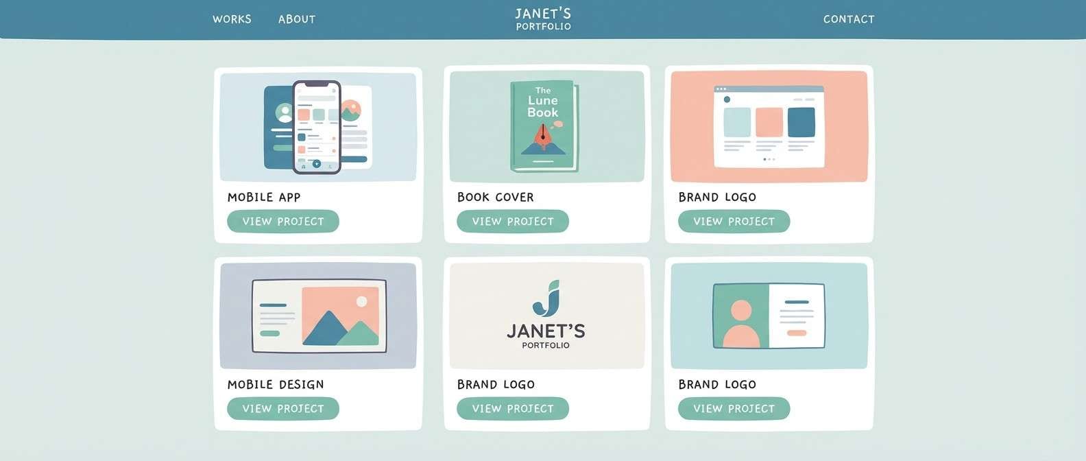 designer portfolio home ui