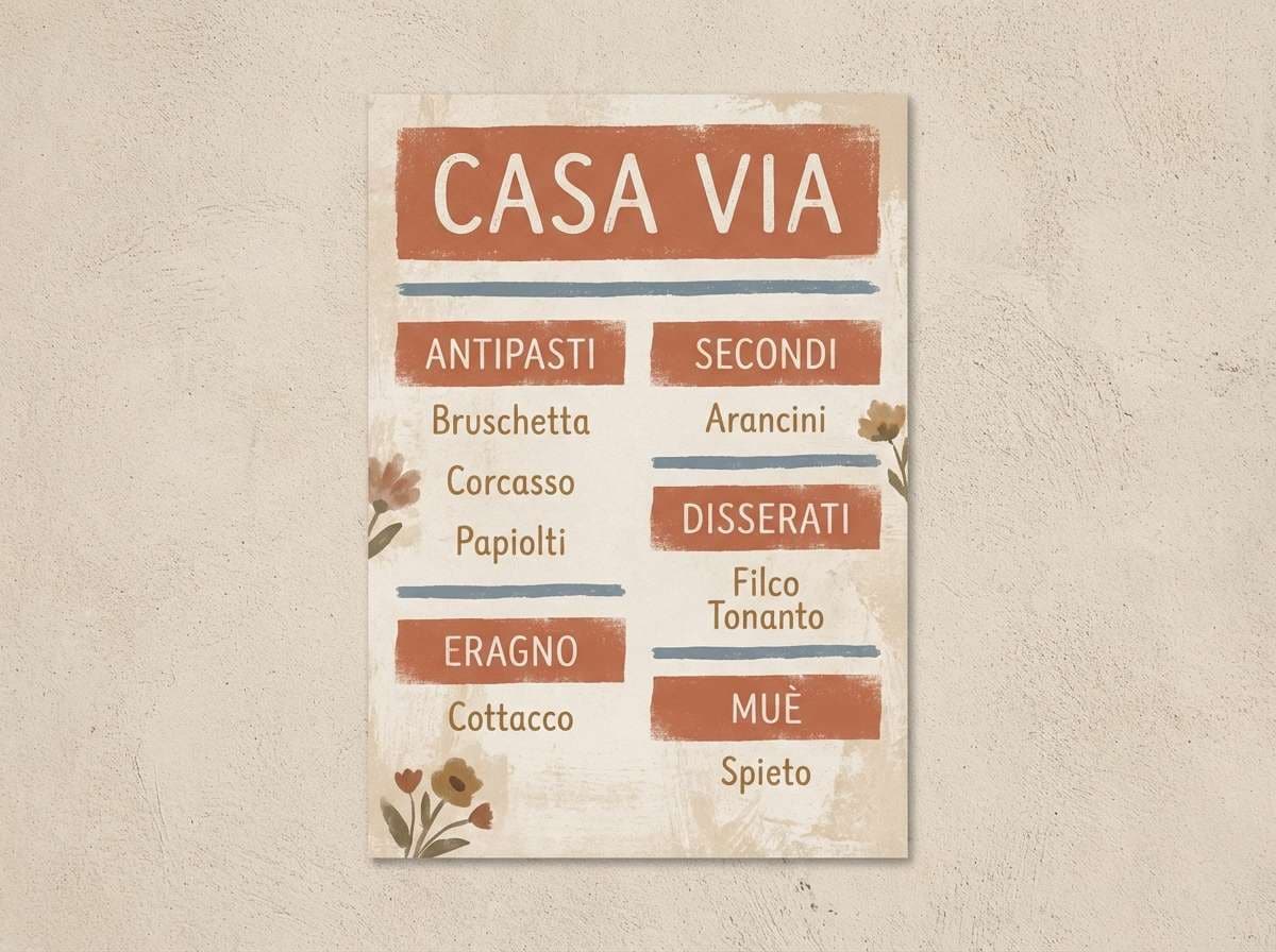 terracotta restaurant menu flyer