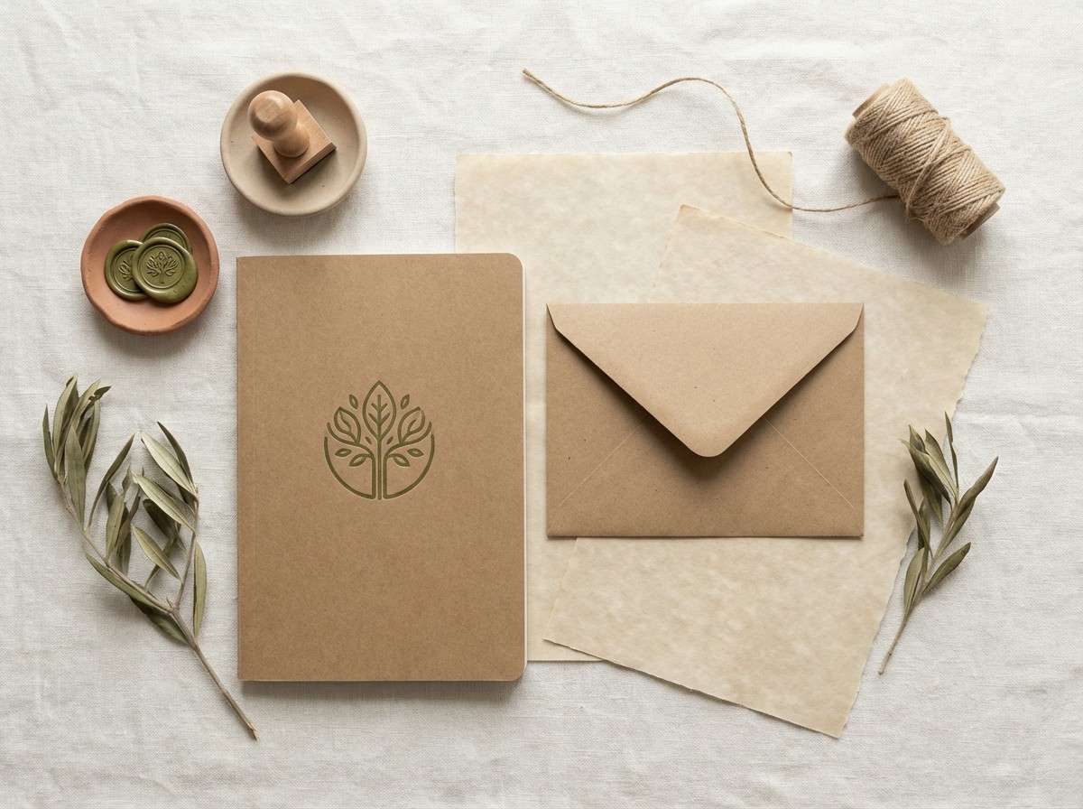 olive stationery brand set