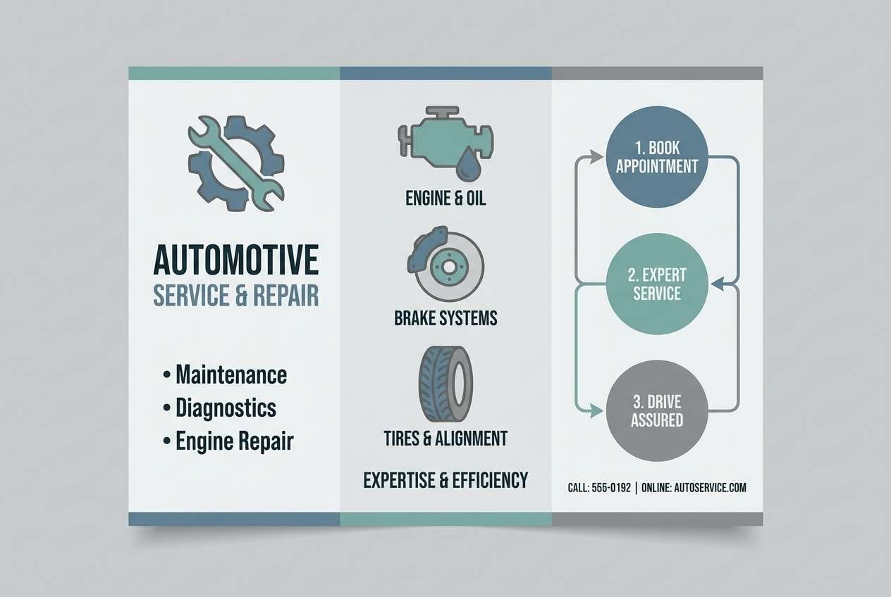auto brochure layout