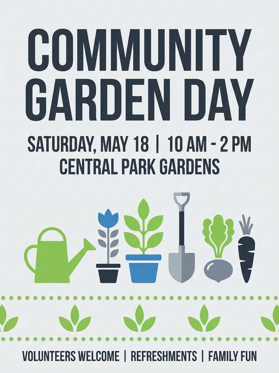 garden event flyer