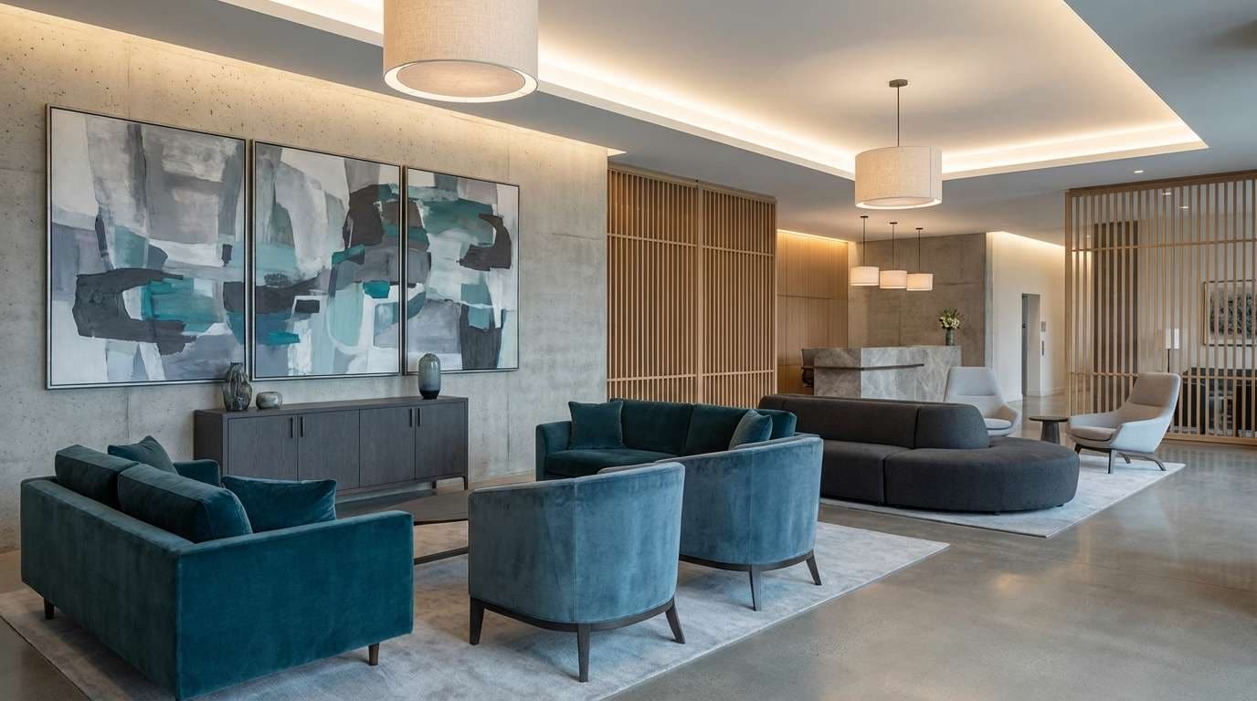 hotel lobby accent palette