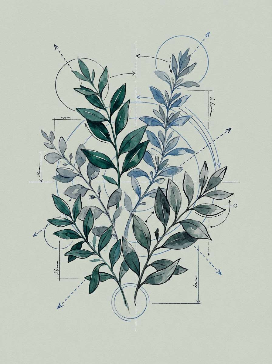 watercolor botanical poster