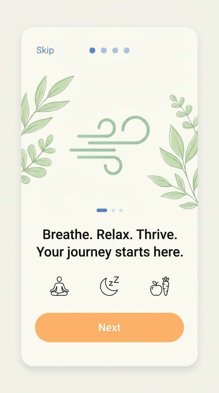 wellness onboarding ui