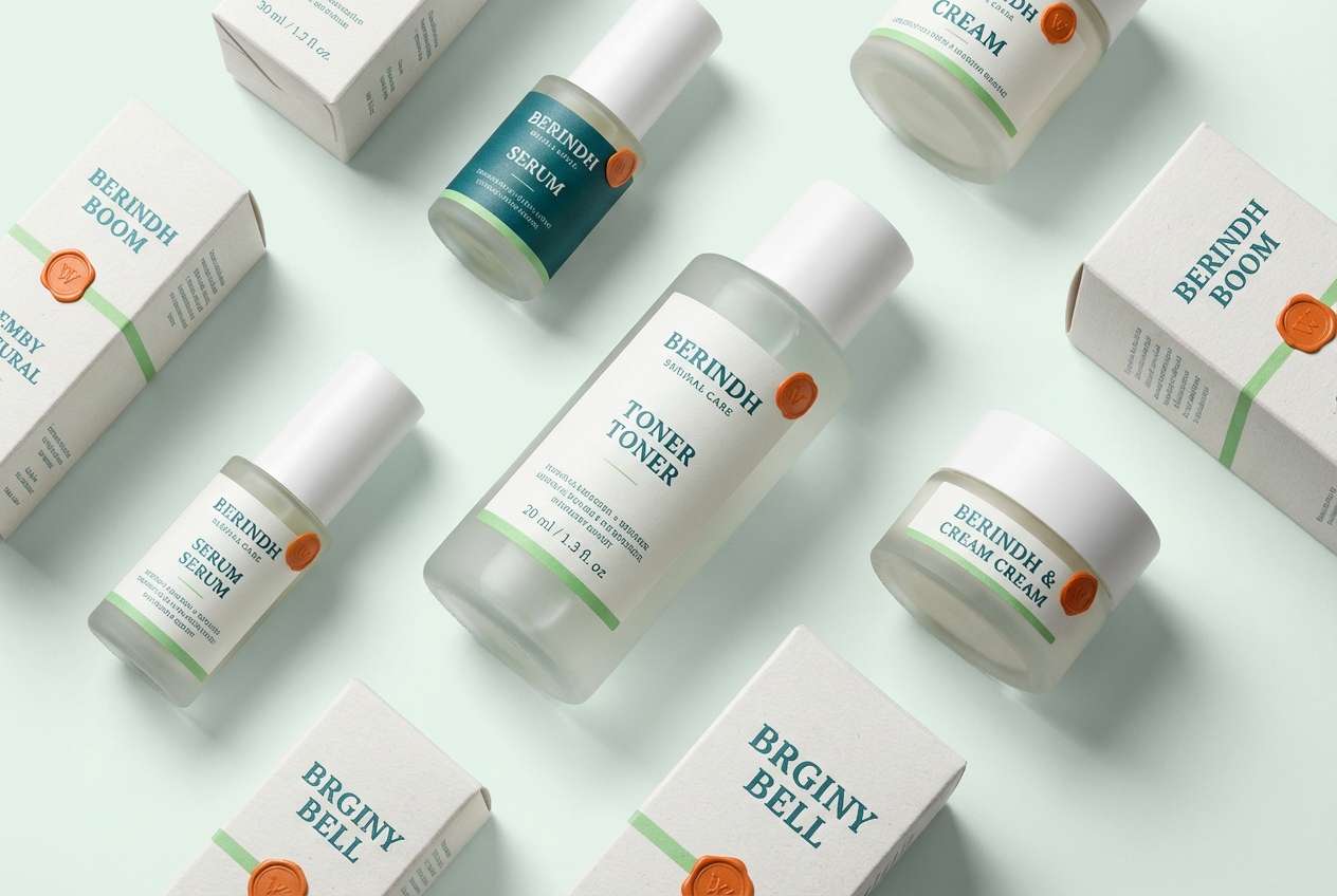 skincare packaging studio shot