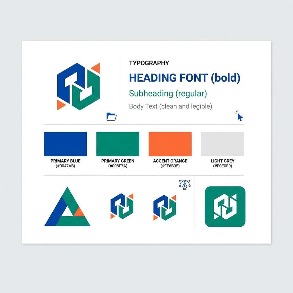 startup brand kit sheet