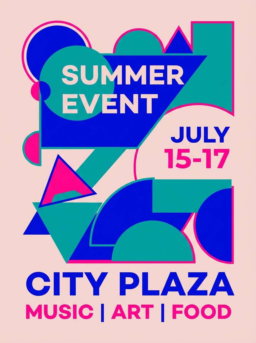 tropical poster typography