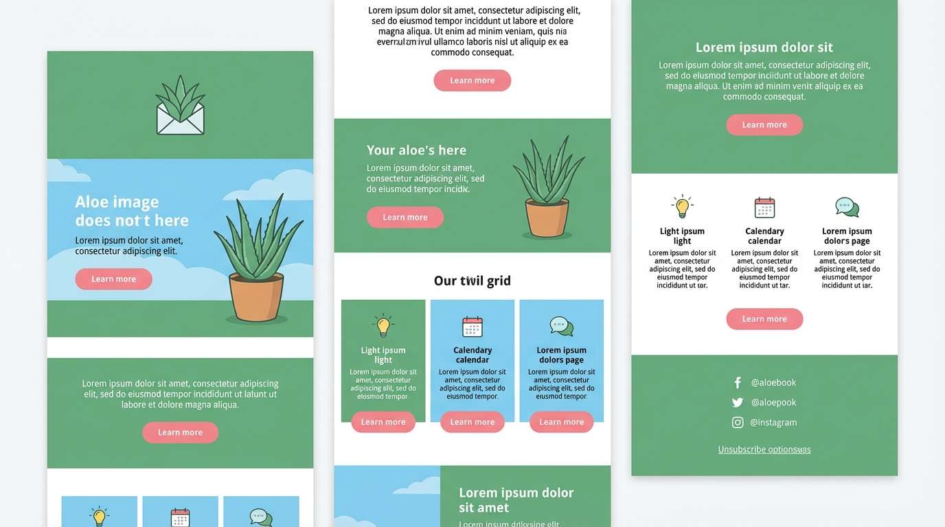 airy newsletter layout