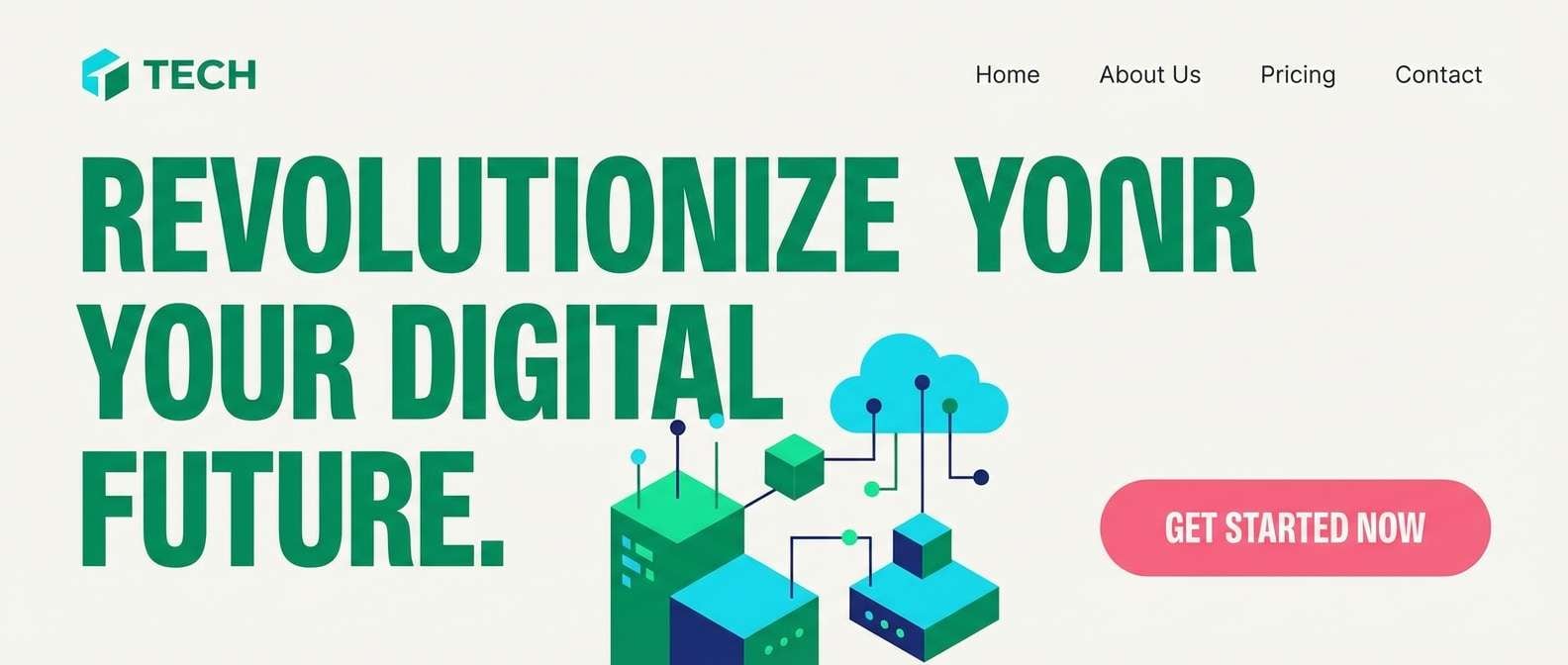 tech landing page hero