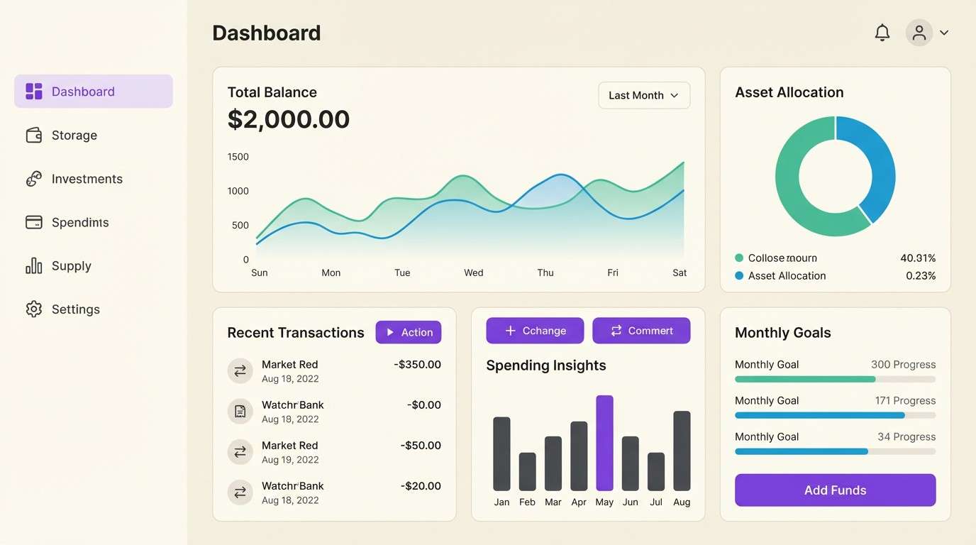fintech dashboard ui