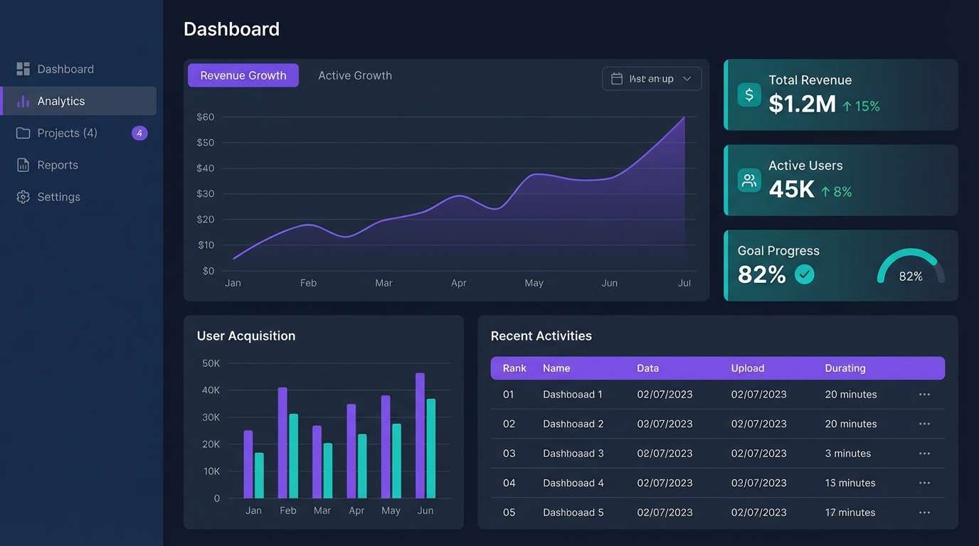 saas dashboard ui