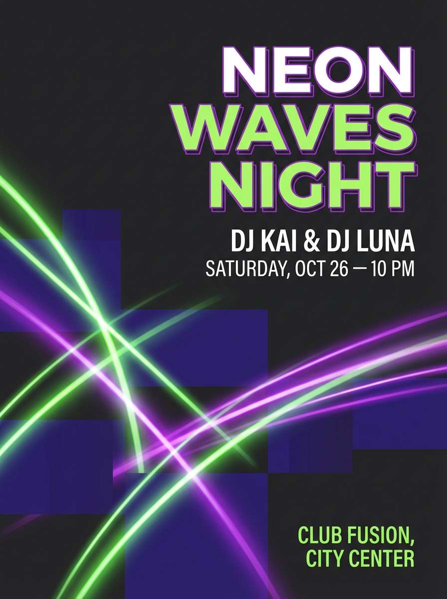 neon orchid event poster