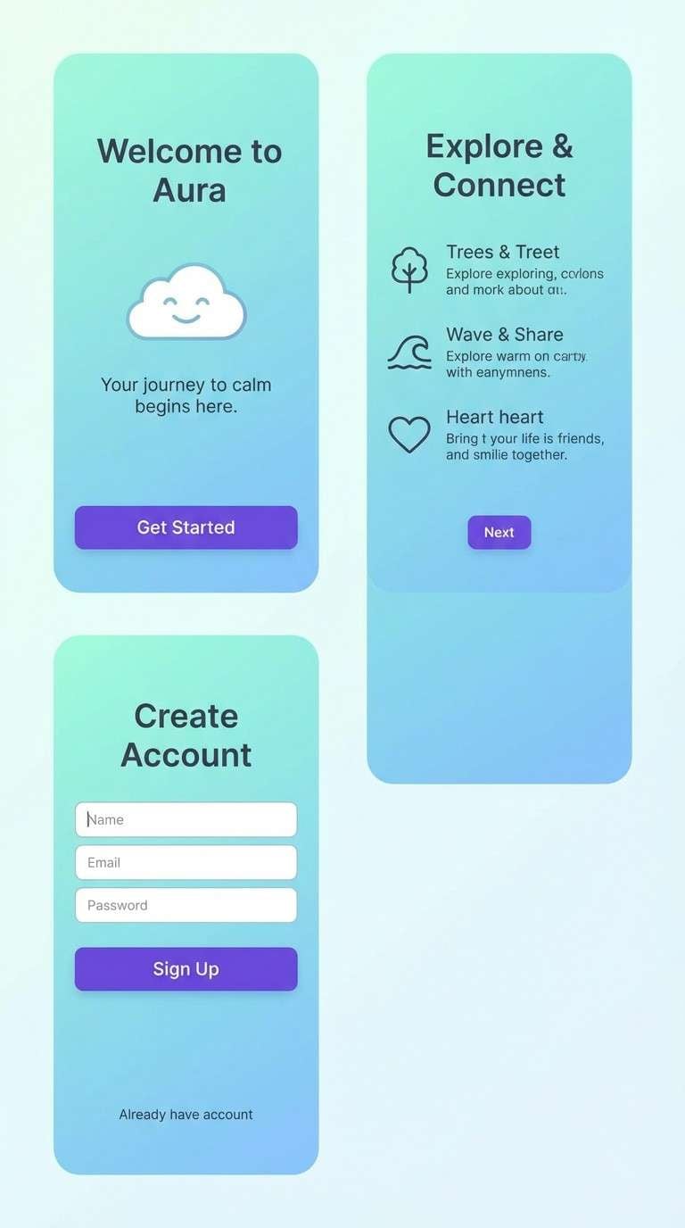 wellness onboarding screens