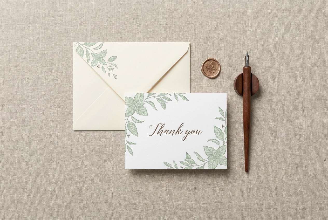 botanical stationery set