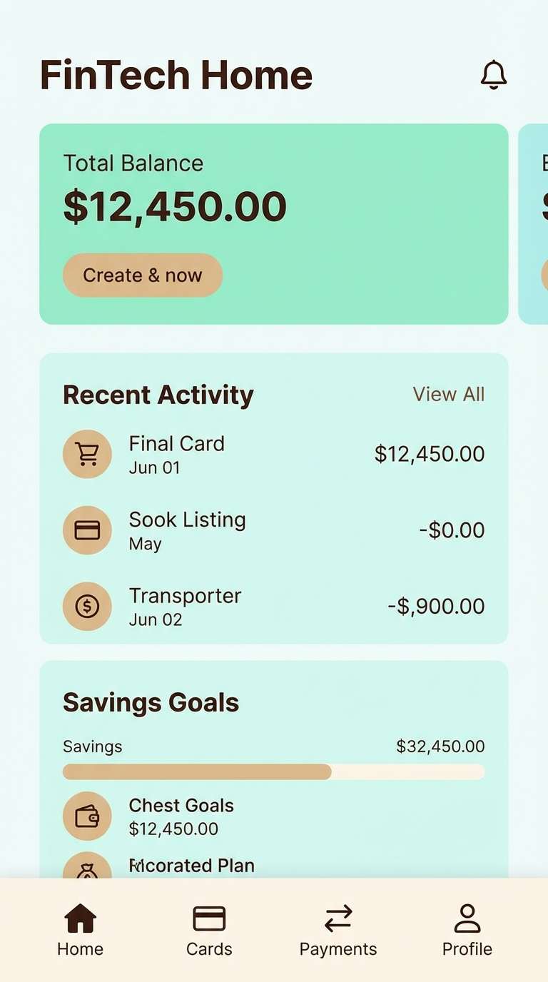 fintech dashboard ui