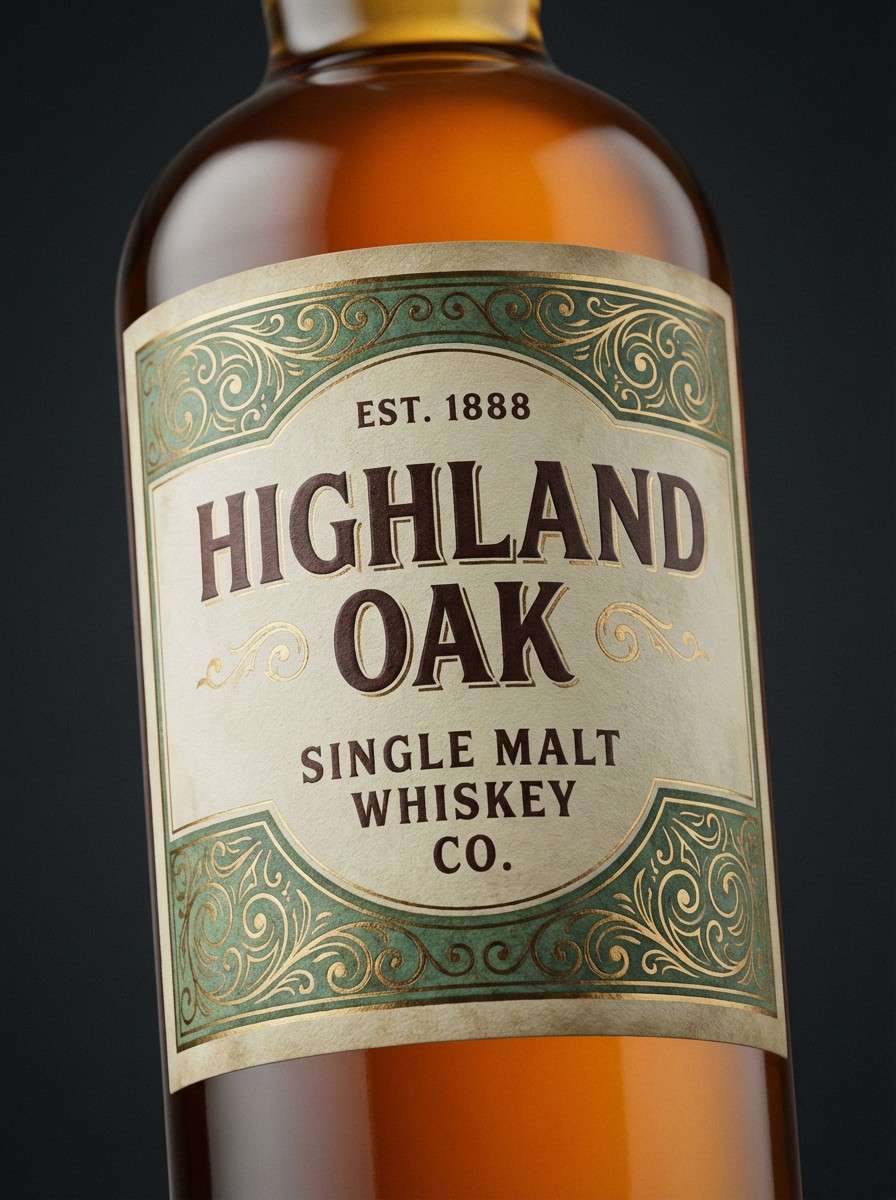 whiskey label mockup