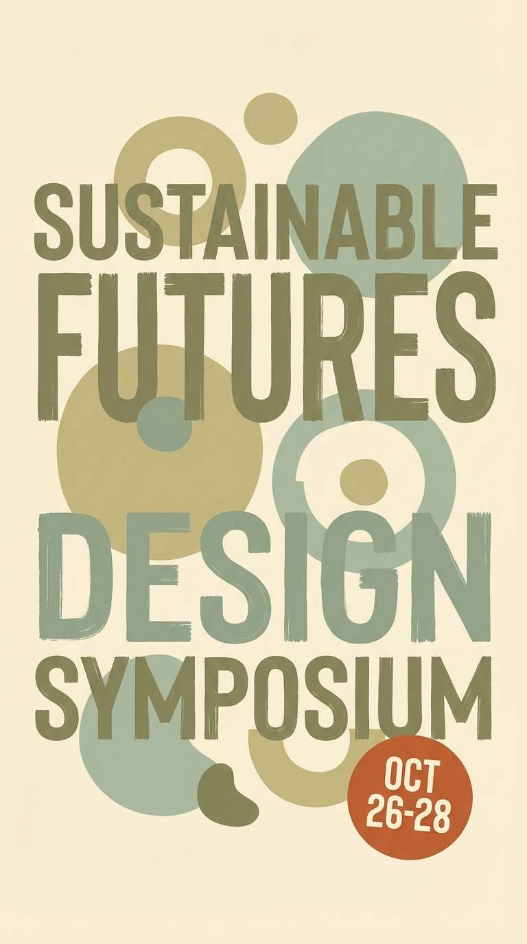 khaki green event poster