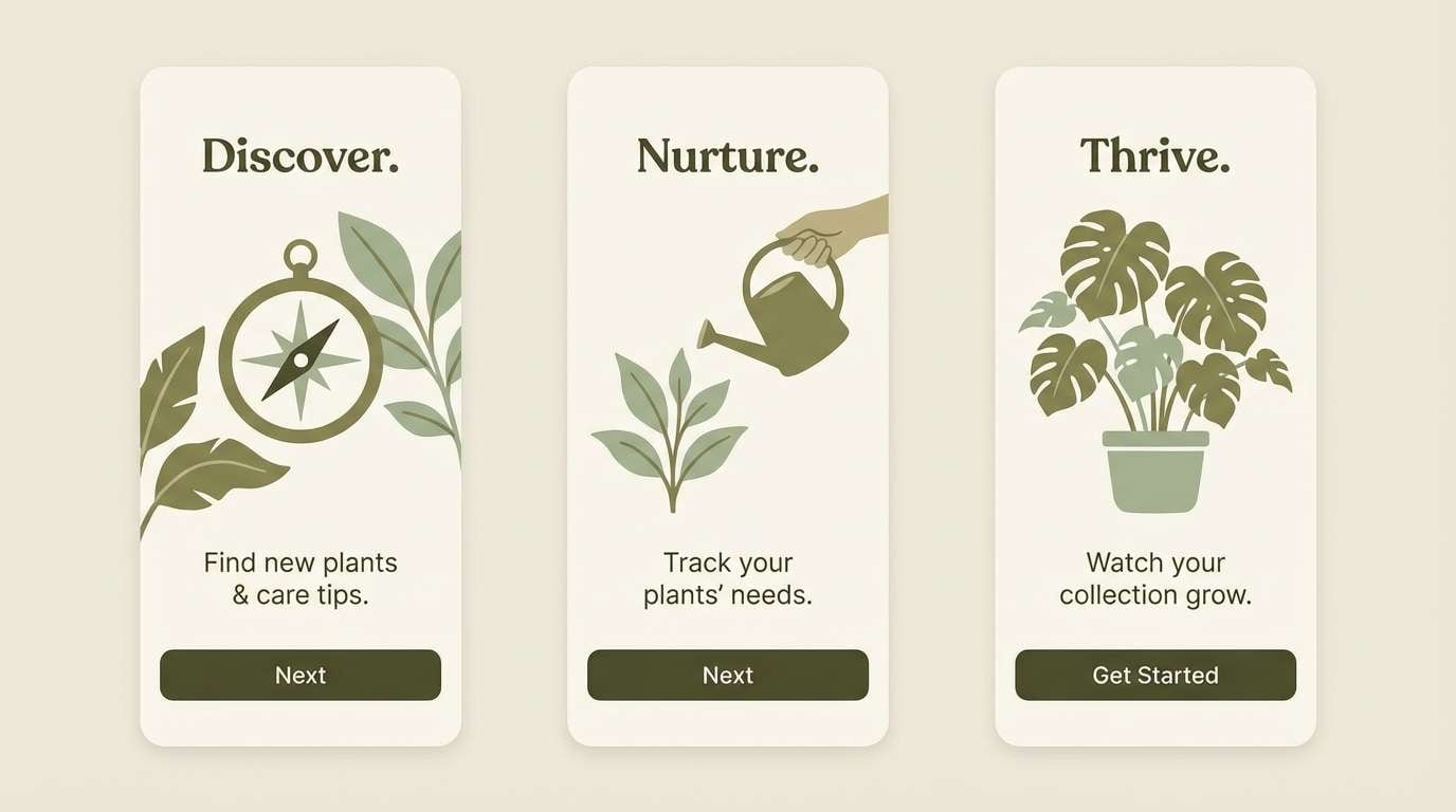 khaki app onboarding ui