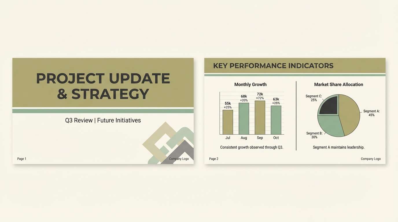 khaki presentation slides