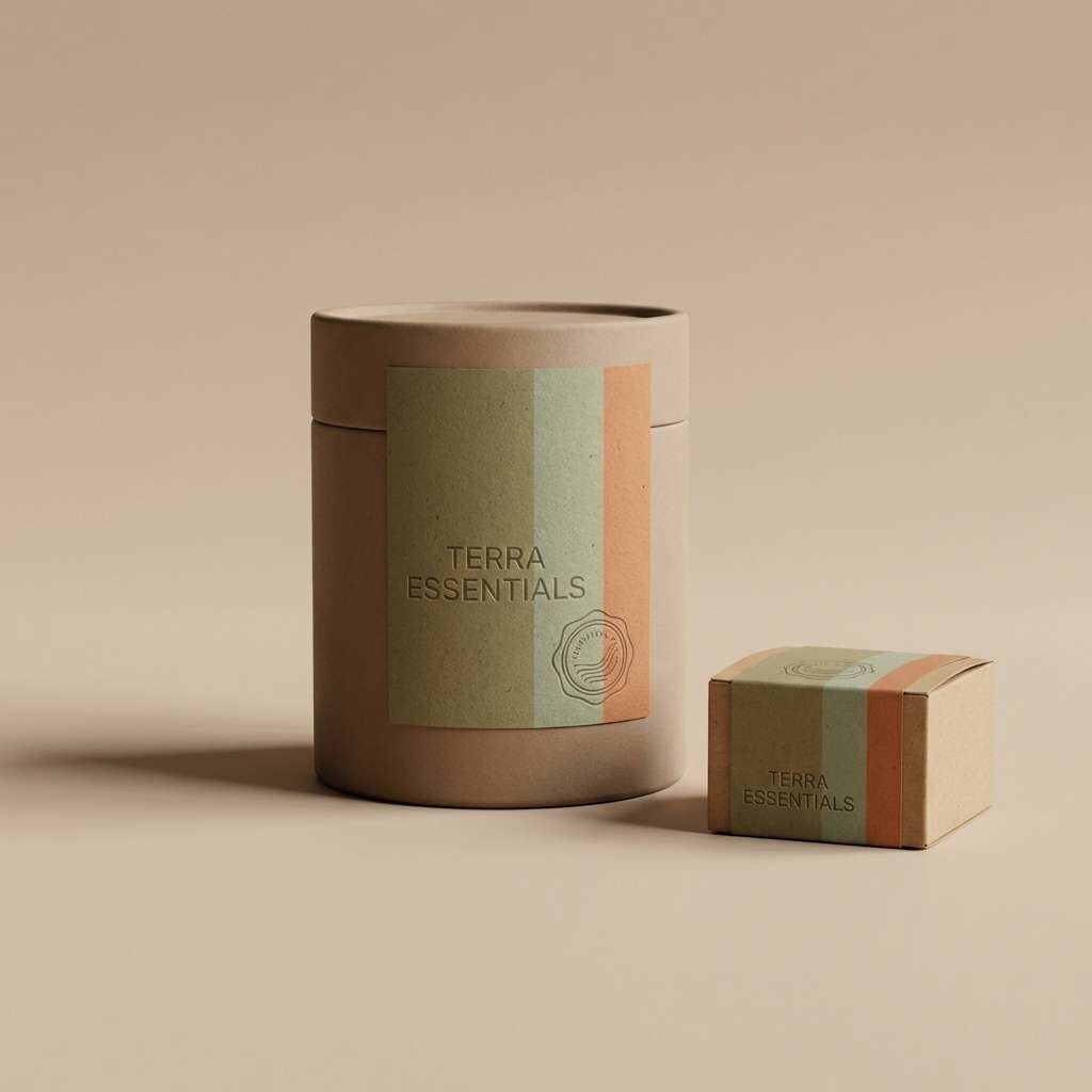 khaki clay packaging design