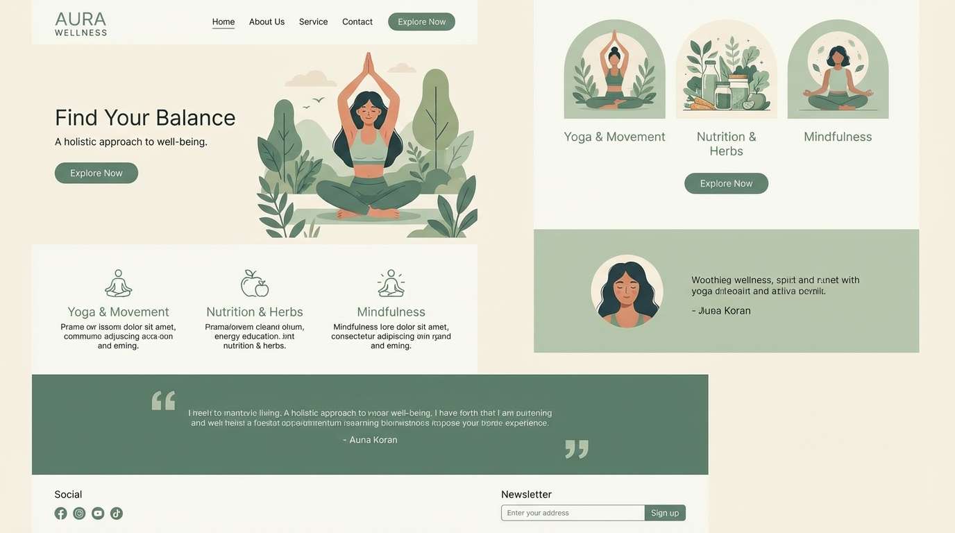 eucalyptus wellness web design