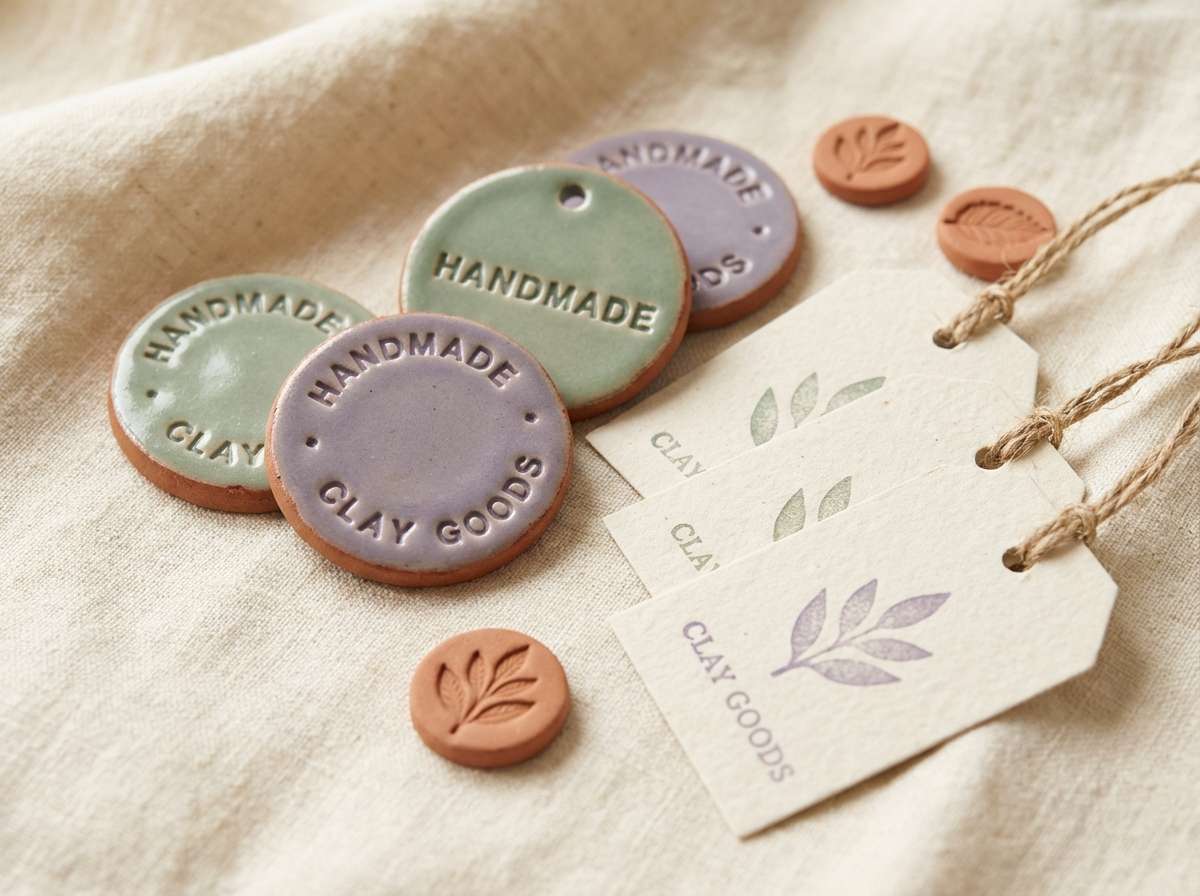 handmade labels in sage lavender