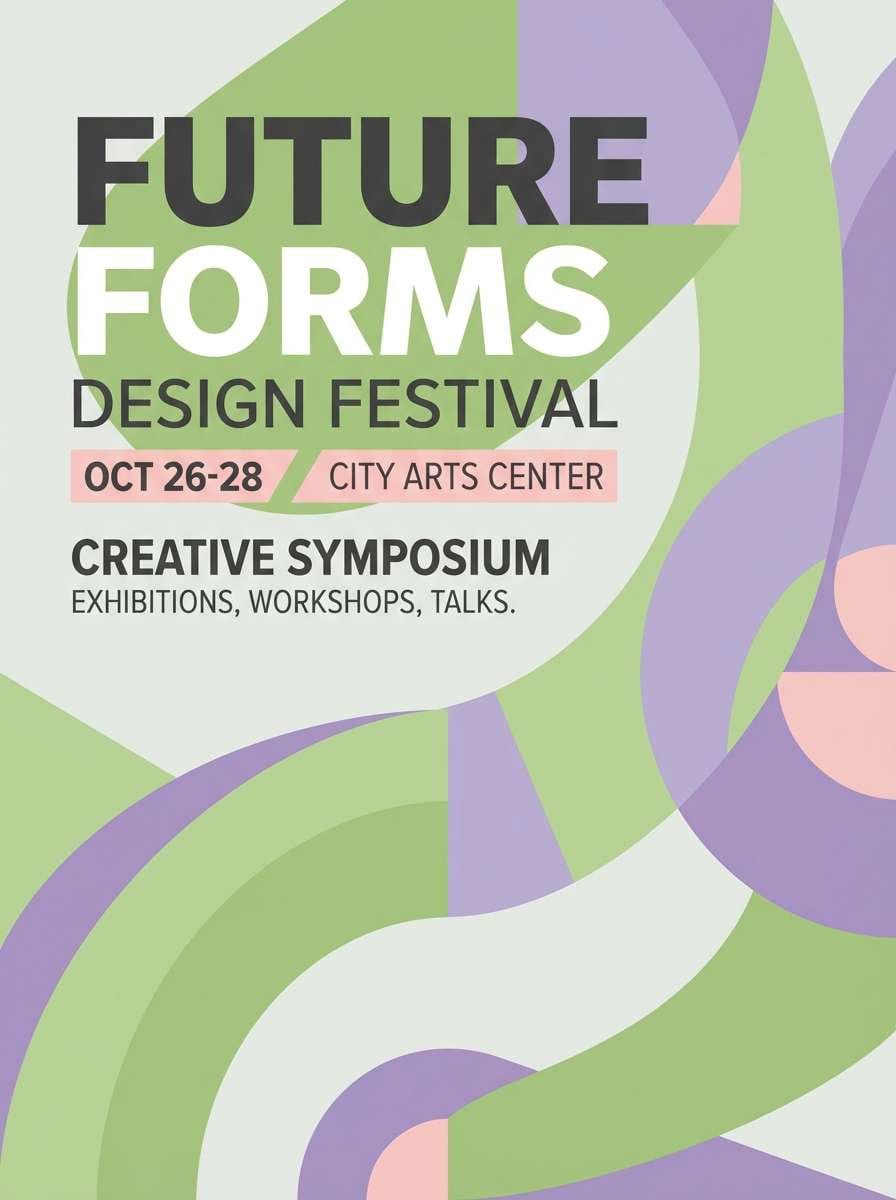 spring poster in pistachio lavender