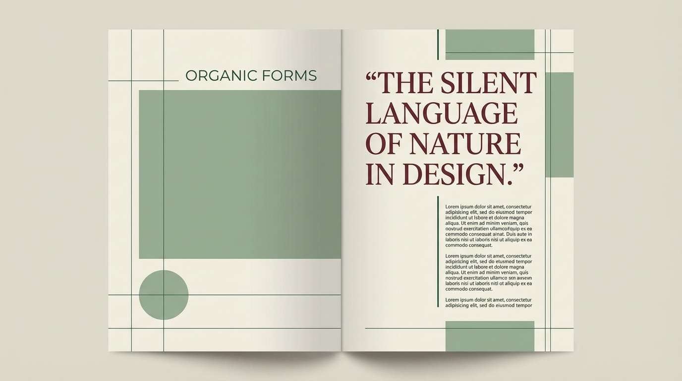 editorial spread in muted tones