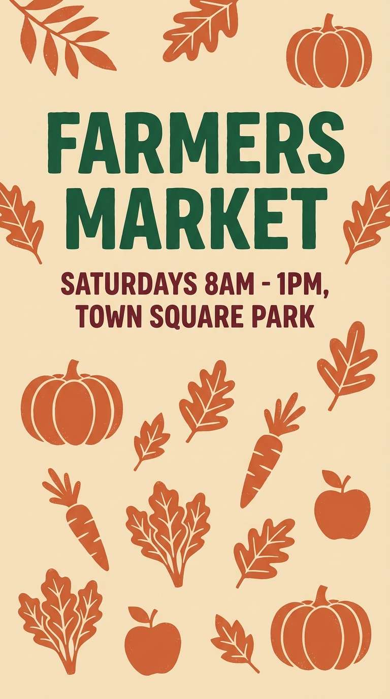 farmers market poster layout