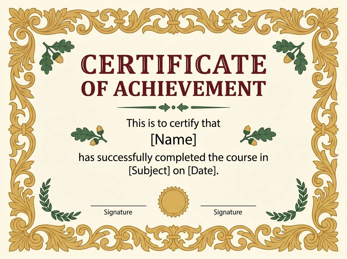 formal certificate design