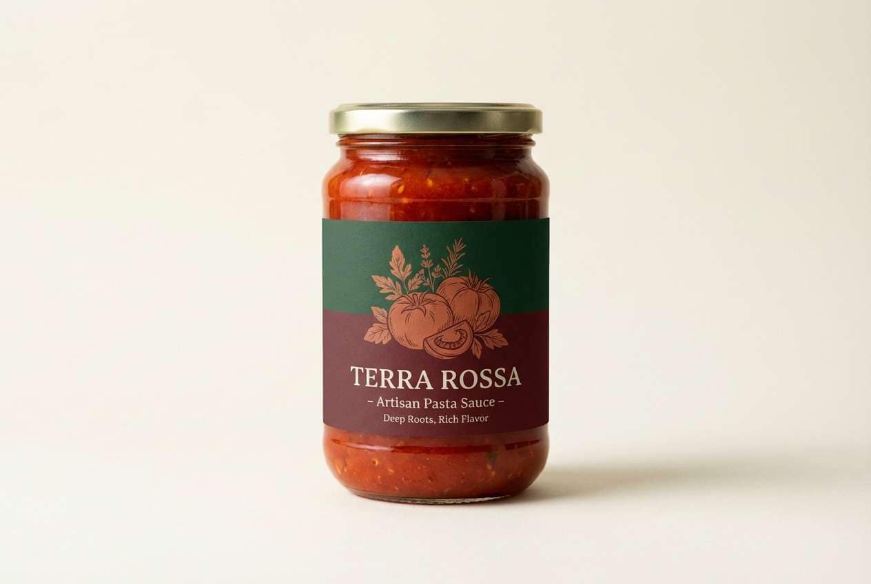 food product ad in earthy tones