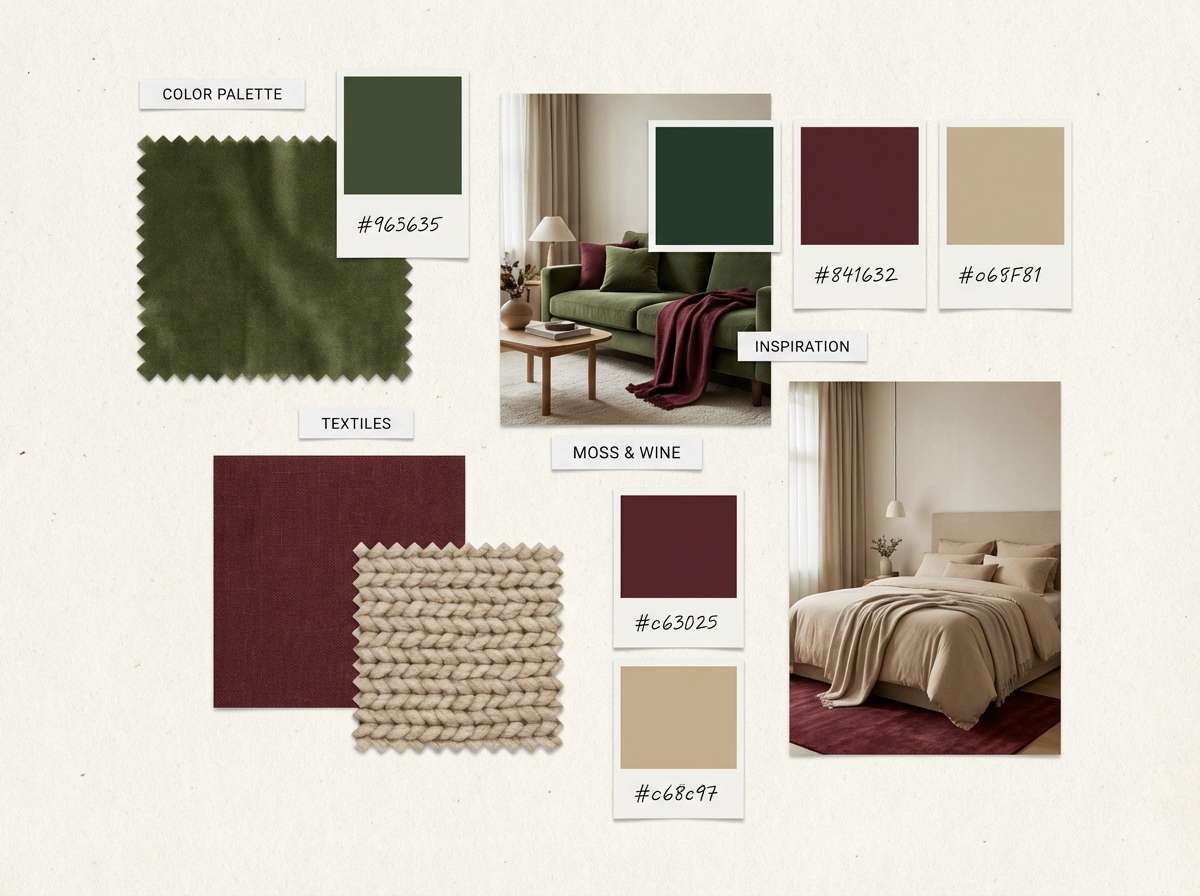 cozy decor mood board