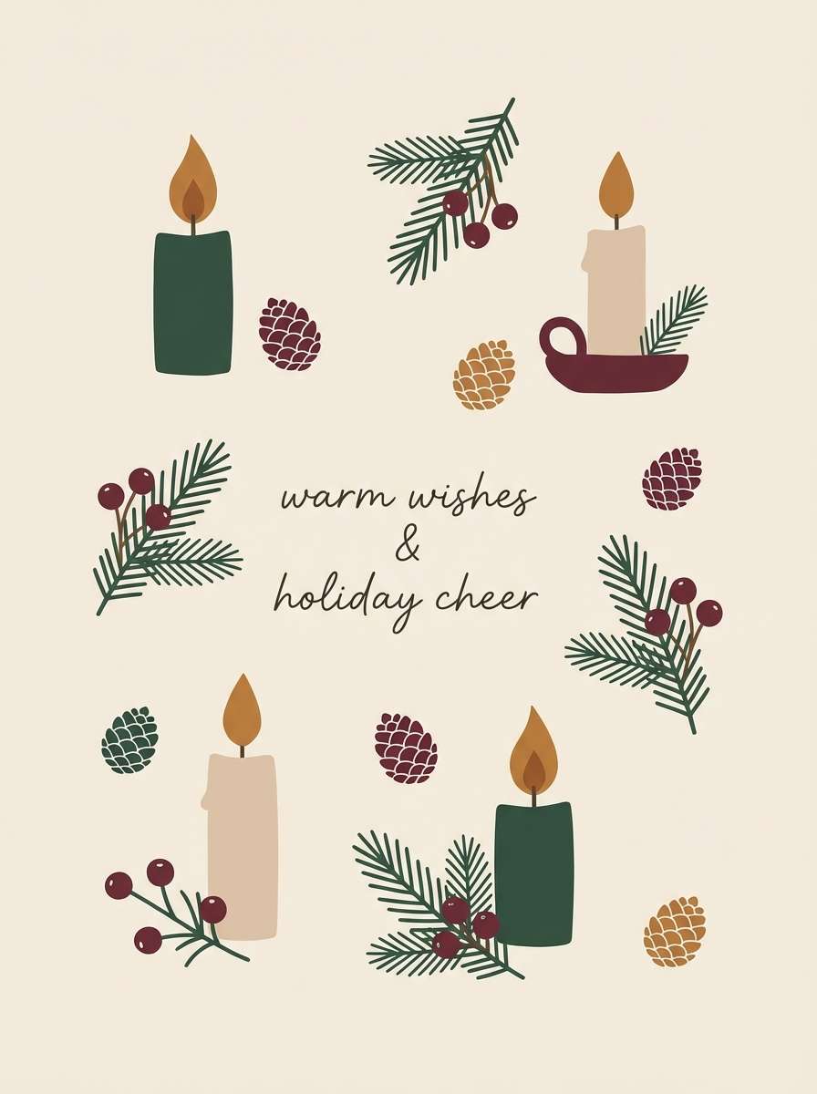 cozy greeting card design