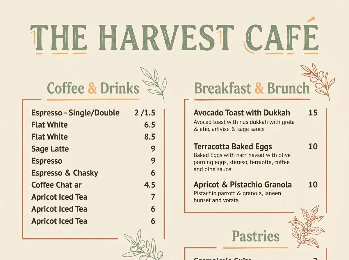 sage apricot cafe menu