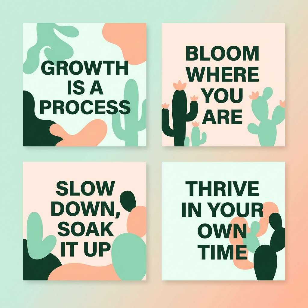 green peach quote template